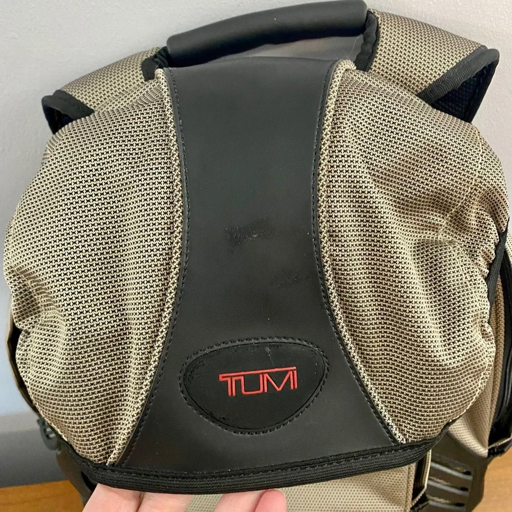 Tumi T2 Vintage Ballistic Nylon Laptop Travel Backpack Gray Black Tech Daypack